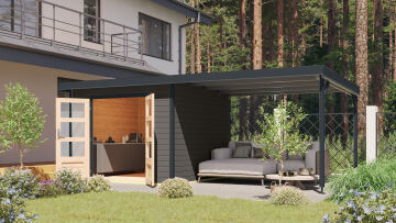 Hybrid Gartenhäuser (Holz+Metall)