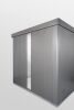 Biohort Getöntes Lichtpaneel Gerätehaus Neo, silber-metallic 32 x 3,3 x 207