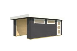 Lasita Maja Garage CANBERRA 44 mm 360x540 cm - ohne Tor, naturbelassen