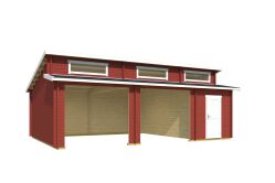 Lasita Maja Garage HAWAII 44 mm 520x780 cm - ohne Tor, naturbelassen