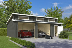 Lasita Maja Garage HAWAII 44 mm 520x780 cm - ohne Tor, naturbelassen