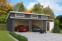 Lasita Maja Garage HAWAII 44 mm 520x780 cm - ohne Tor, naturbelassen