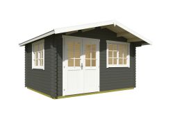 Gartenhaus NORDERNEY 2 - 390x300 cm; 40 mm Doppelnut; inkl. Boden, naturbelassen