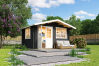Gartenhaus NORDERNEY 2 - 390x300 cm; 40 mm Doppelnut; inkl. Boden, naturbelassen