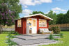 Gartenhaus NORDERNEY 2 - 390x300 cm; 40 mm Doppelnut; inkl. Boden, naturbelassen