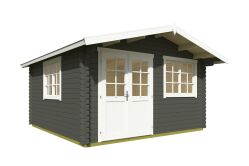 Gartenhaus NORDERNEY 3 - 390x390 cm, 40 mm Doppelnut, inkl. Fußboden, naturbelassen