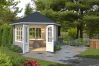 Pavillon ILMENAU 350x303 cm, 44 mm, naturbelassen