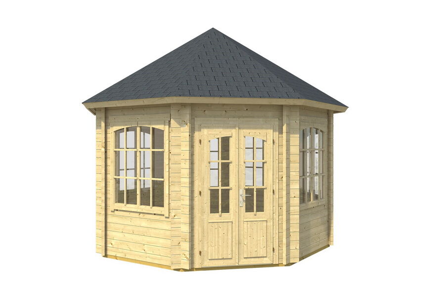 Lasita Maja Pavillon JAMAICA 44 mm 347x347 cm, naturbelassen