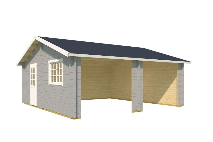 Lasita Maja Garage FALKLAND 44 cm 575x575 cm - ohne Tor, naturbelassen