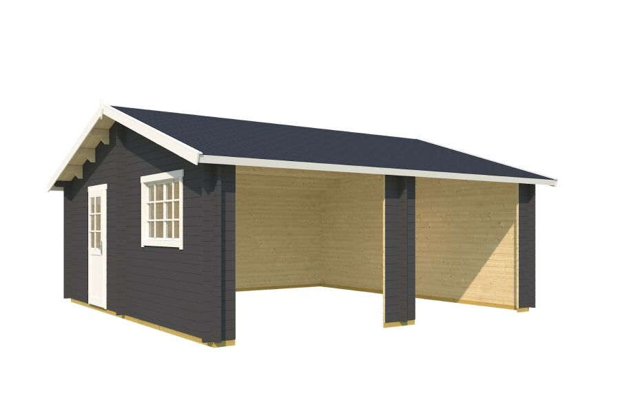 Lasita Maja Garage FALKLAND 44 cm 575x575 cm - ohne Tor, naturbelassen