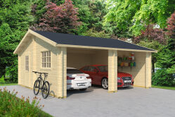 Lasita Maja Garage FALKLAND 44 cm 575x575 cm - ohne Tor, naturbelassen
