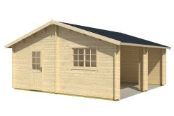 Lasita Maja Garage FALKLAND 44 cm 575x575 cm - ohne Tor, naturbelassen