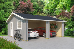 Lasita Maja Garage FALKLAND 44 cm 575x575 cm - ohne Tor, naturbelassen