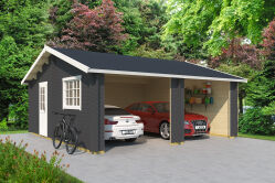 Lasita Maja Garage FALKLAND 44 cm 575x575 cm - ohne Tor, naturbelassen