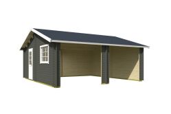 Lasita Maja Garage FALKLAND 44 cm 575x575 cm - ohne Tor, naturbelassen