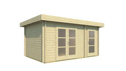 Gartenhaus JANA PLUS ISO Flachdach 470x320 cm (A), 44mm...