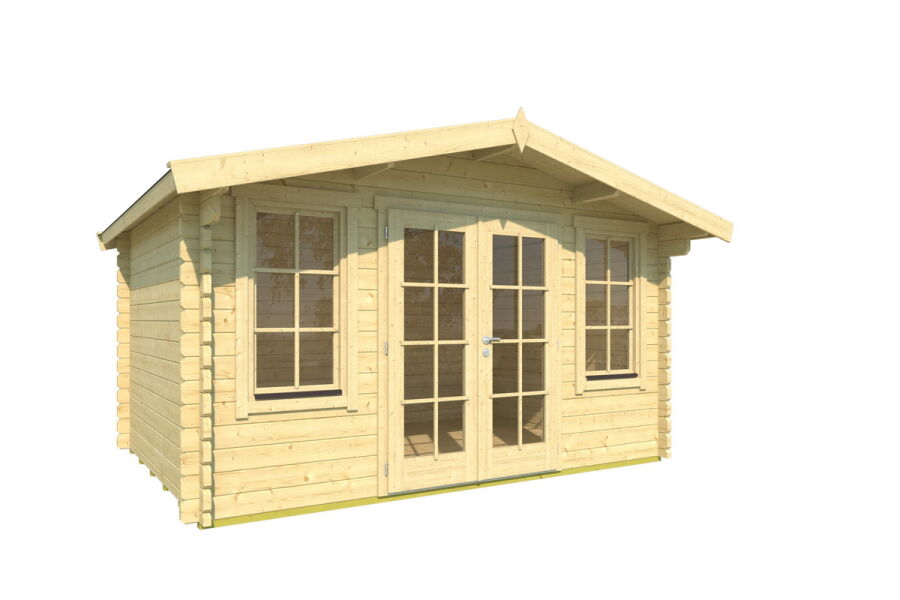 Gartenhaus NELE 3 PLUS ISO 400x300 cm (A); 44 mm Doppelnut, inkl. Boden