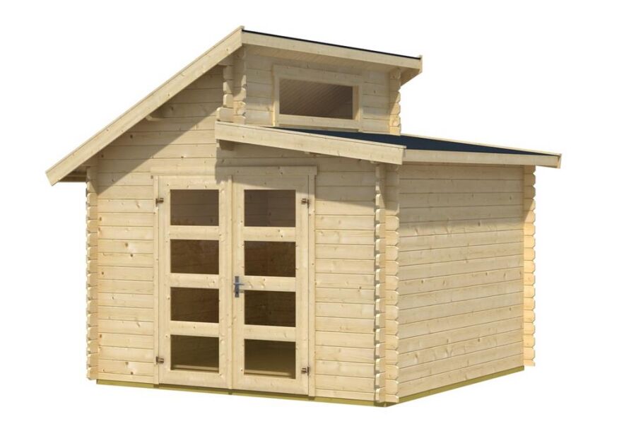 Gartenhaus SIMON 300x300 cm (L), 28mm Bohlen, inkl. Boden