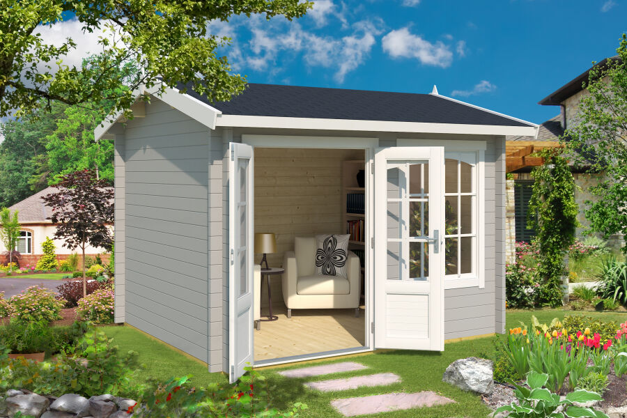 Lasita Maja Gartenhaus ALEX 44 mm ISO 300x250 cm, naturbelassen