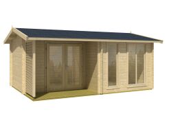 Lasita Maja Gartenhaus BRIGHTON 44 mm ISO 520x370 cm, naturbelassen