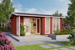 Lasita Maja Gartenhaus BRIGHTON 44 mm ISO 520x370 cm, naturbelassen