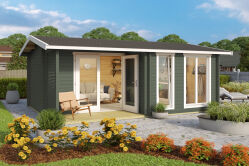 Lasita Maja Gartenhaus BRIGHTON 44 mm ISO 520x370 cm, naturbelassen