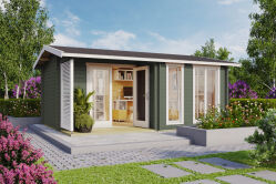 Lasita Maja Gartenhaus BRIGHTON 44 mm ISO 520x370 cm, naturbelassen