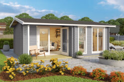 Lasita Maja Gartenhaus BRIGHTON 44 mm ISO 520x370 cm, naturbelassen
