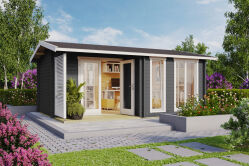 Lasita Maja Gartenhaus BRIGHTON 44 mm ISO 520x370 cm, naturbelassen