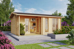 Lasita Maja Gartenhaus BRIGHTON 44 mm ISO 520x370 cm, naturbelassen