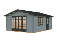 Gartenhaus IRENE 23,9 m2, 470x570cm, 44mm Doppelnut, ISO, Boden