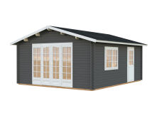 Gartenhaus IRENE 23,9 m2, 470x570cm, 44mm Doppelnut, ISO, Boden