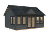 Gartenhaus CLAUDIA 19,4 m2, 550x400cm, 44mm Doppelnut, ISO, Fußboden, naturbelassen