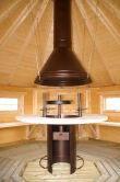 Palmako Grillkota EVA 11,4 m²  Ø 379 cm, ISO, 44 mm, inkl. Fußboden, naturbelassen