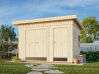 Palmako Gerätehaus KALLE 6,6 m²  344x221 cm, 18+70 mm, inkl. Fußboden, naturbelassen