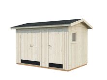 Palmako Gerätehaus OLAF 6,6 m²  344x221 cm, 18+70 mm, ink. Fußboden, naturbelassen