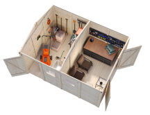 Palmako Gerätehaus DAN 9,9 m²  273x370 cm, 16 mm, inkl. Fußboden, naturbelassen