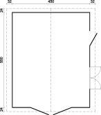 Garage ROGER 23,9 m2 mit Holztor