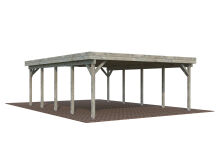 Palmako Carport KARL 40,6 m² - 555x732 cm, Leimholz-Pfosten 12x12 cm, natur