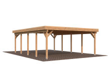 Palmako Carport KARL 40,6 m² - 555x732 cm, Leimholz-Pfosten 12x12 cm, natur