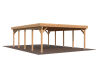 Palmako Carport KARL 40,6 m² - 555x732 cm, Leimholz-Pfosten 12x12 cm, natur