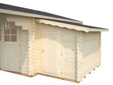 Palmako Anbauschuppen 150x215 cm, 28 mm, naturbelassen