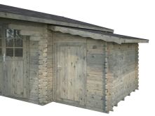 Palmako Anbauschuppen 150x215 cm, 28 mm, naturbelassen