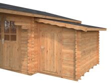 Palmako Anbauschuppen 150x215 cm, 28 mm, naturbelassen
