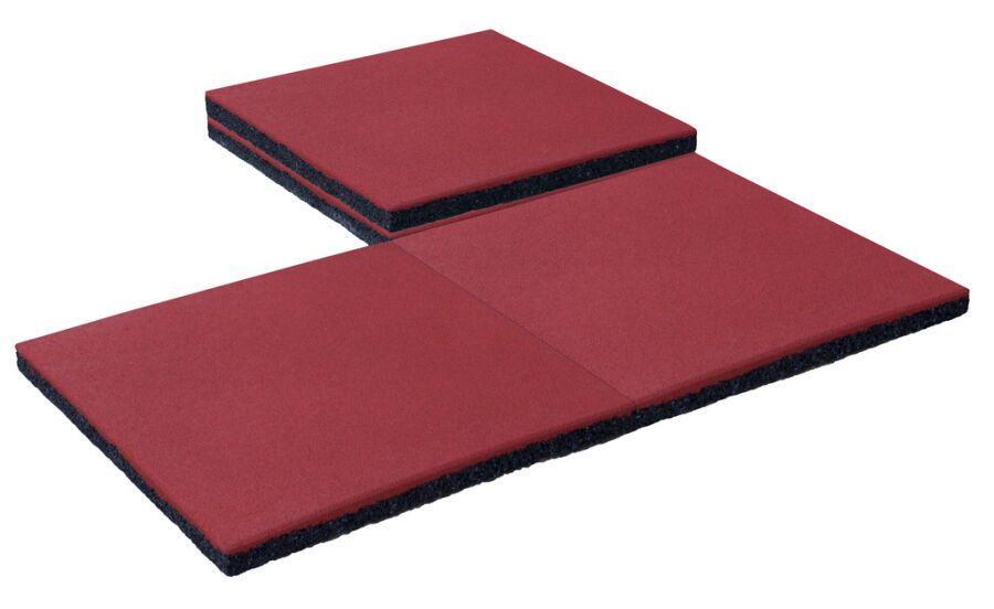 Multi-Play Fallschutzmatten, rot (2er-Set), 50x50x3,5cm