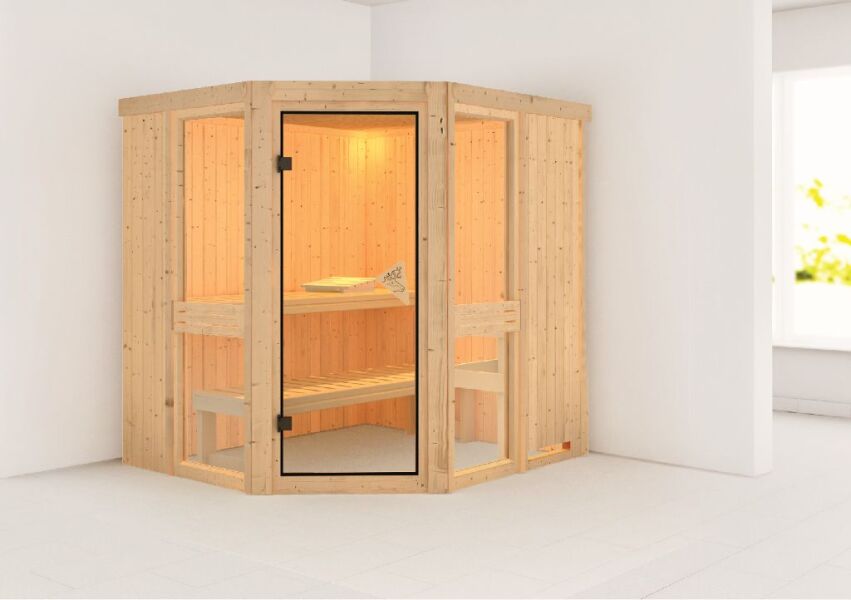 Sauna AMELIA 1 Exclusiv 196x170 cm 68mm Systemsauna