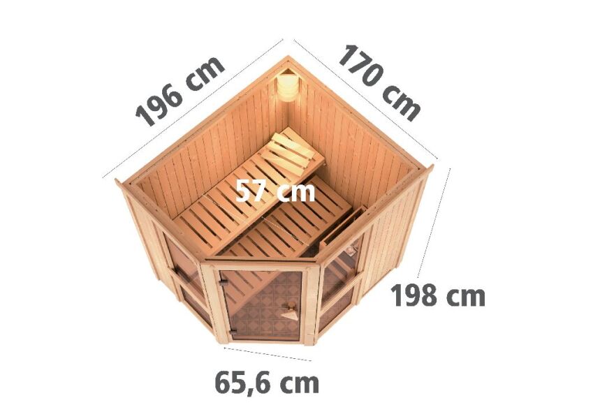 Sauna AMELIA 1 / kein Kranz / ohne Ofen