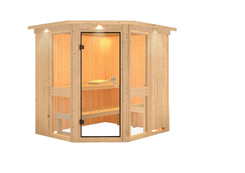 Sauna AMELIA 1 / mit Kranz / ohne Ofen