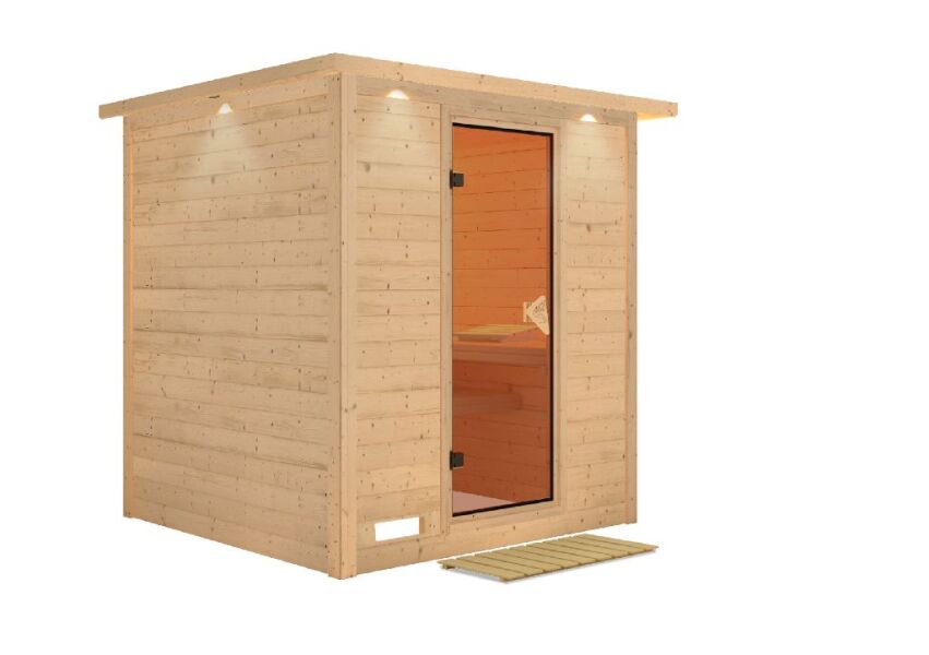 Sauna MOJAVE / mit Kranz / ohne Ofen