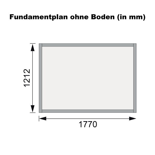 Karibu Gartenhaus DAHME 1 naturbelassen 14mm Wändstärke